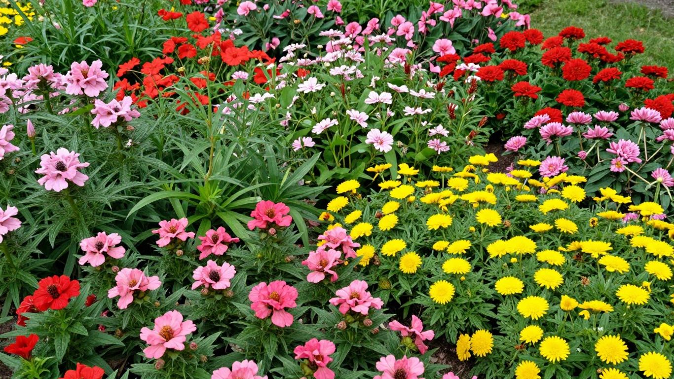 Colorful seasonal flowers blooming in Altona Meadows.