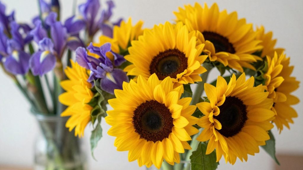 Bright flower bouquet for a friend