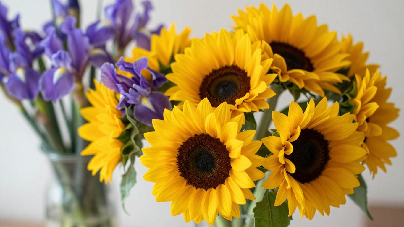 Bright flower bouquet for a friend
